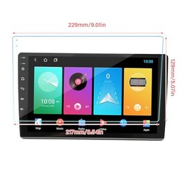 Navigation Touch Screen Protector FilmsAnti Fingerprint Central Control Navigation Tempered Film with Cleaning Kit for Car (9 Inch)
