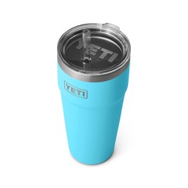 YETI Rambler 26 oz Straw Cup, Vacuum Insulated, Stainless Steel with Straw Lid, Reef Blue