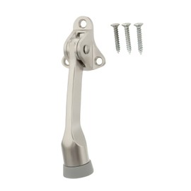 EVERBILT Satin Chrome Kick Down Doorstop Door Holder Adjustable 29437