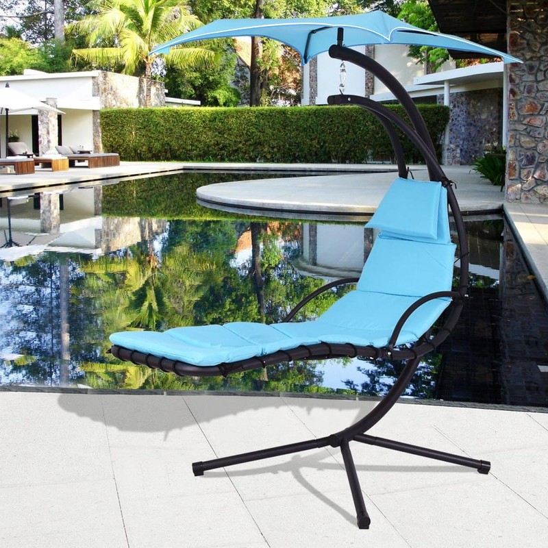 Outdoor Hanging Lounge Chair Replacement Cushion Cover and Umbrella Fabric,