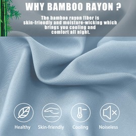 Pillow Cases Standard Size 2 Pack, Bamboo Rayon Cooling Pillowcases with Envelope Closure, Cool Breathable Pillow Case for Hot Sleepers & Night Sweats, 20x26 inches, Aqua Blue