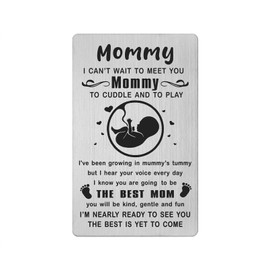 Yobent New Mom Gifts, Promoted to Mommy 2024 Card, Expecting to be Mommy, Soon to be Mother Present, Pregnant Mom First Time Gifts