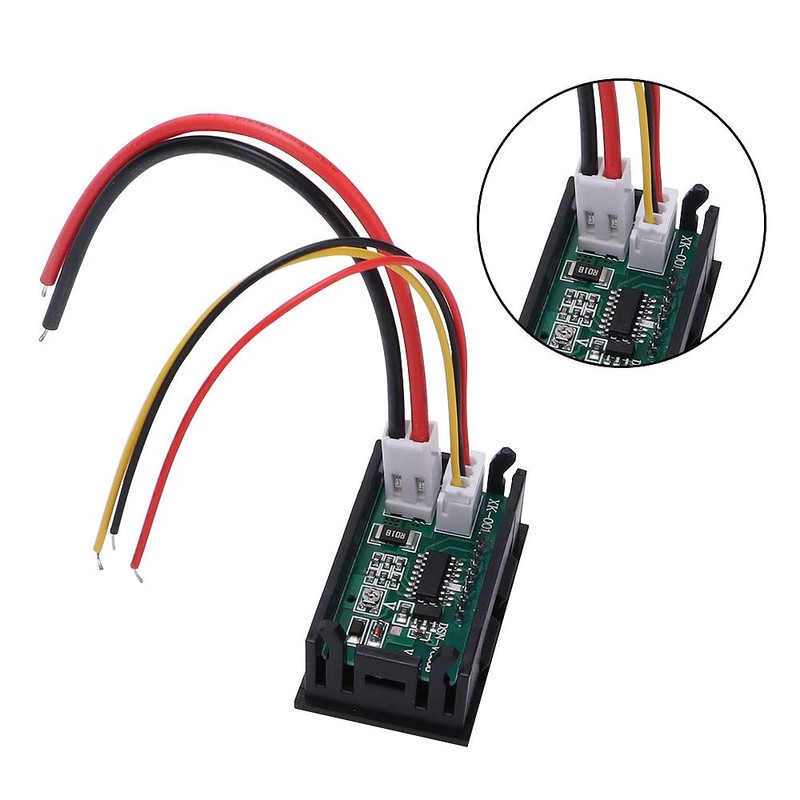 VooGenzek 2 PCS 0.28" LED Voltmeter Ammeter, Red and Blue