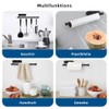 AUMEEKO Black Kitchen Roll Holder No Drilling Wall Mounted Stainless