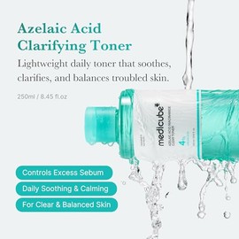 medicube Azelaic Acid Niacinamide Clarifying Toner | Troubled Skin Care, Ideal for Purifying & Calming | 4% Azelaic Acid & 2% Niacinamide| Soothing Da