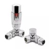 Team Controls Corner Angled Thermostatic Radiator Valves & Lockshield Valve