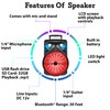 1600 Watts Bluetooth Speaker with Tripod, Wired Microphone & Remote