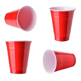GOODS+GADGETS Party Cups; Reusable Beverage Cups Red Cups Drinking Cups 16 oz Plastic Party Cups Plastic Cups - Set Includes 3 Ping Pong Balls (50 Pieces red)
