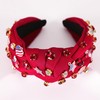 Gmmidea 4th of July American Flag Headband for Women Red