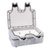 Grafner Outdoor Socket IP66, Waterproof, Dustproof, 2-Way, with Hinged Lid