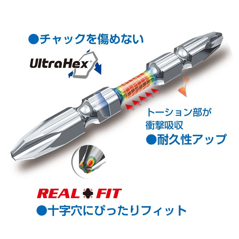 VESSEL RT10P2082F True Torsion Bit, +0.08 x 3.2 inches (2