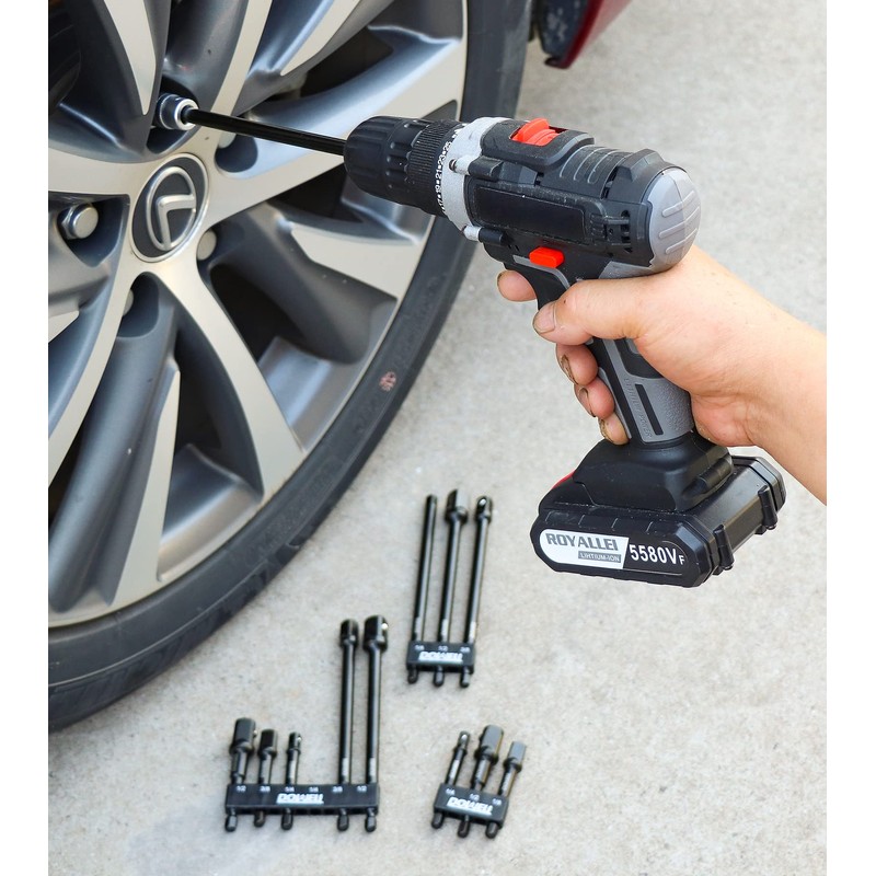 DOWELL Impact Resistant Socket Adapter Set Extension Bit with Holder