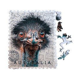 Twigg Puzzle Wooden Jigsaw Puzzle 74 Pieces - Emu