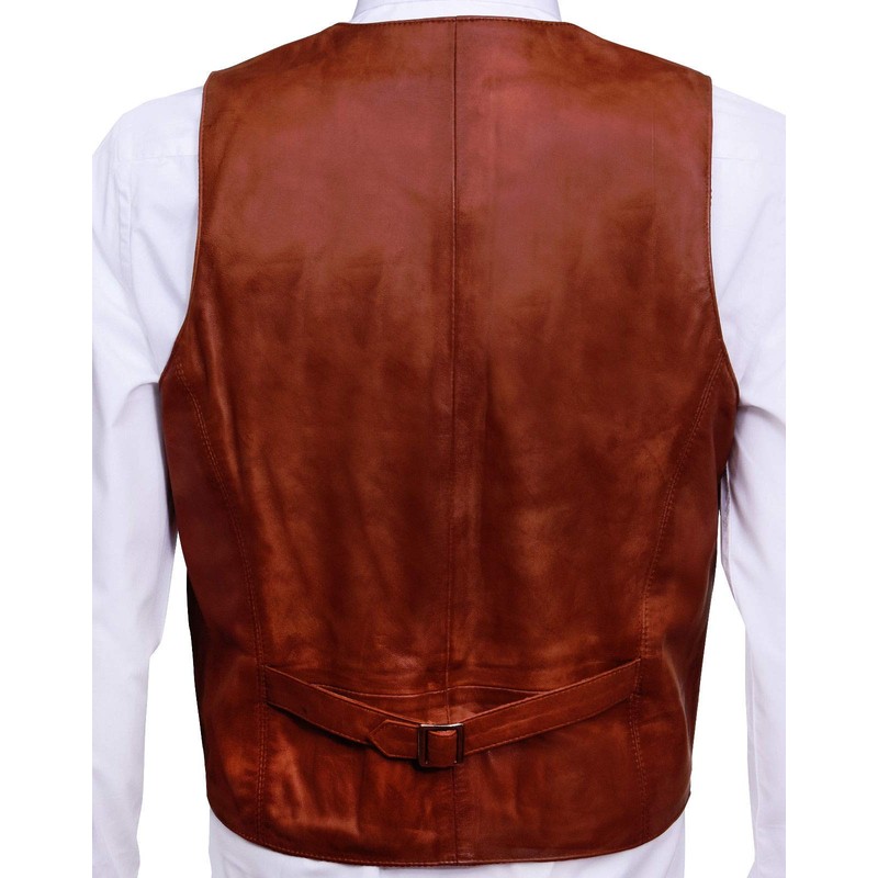 Infinity Leather Men's Goat Suede Classic Smart Soft Leather Vest,