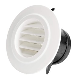 3" Air Vent Cover, Allvent ABS Round Louvered Air Grill Cover Outlet for Bathroom Office Home HVAC System (ø75mm)