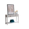 Kings Brand Furniture White Finish Wood Occasional Entryway Console Sofa