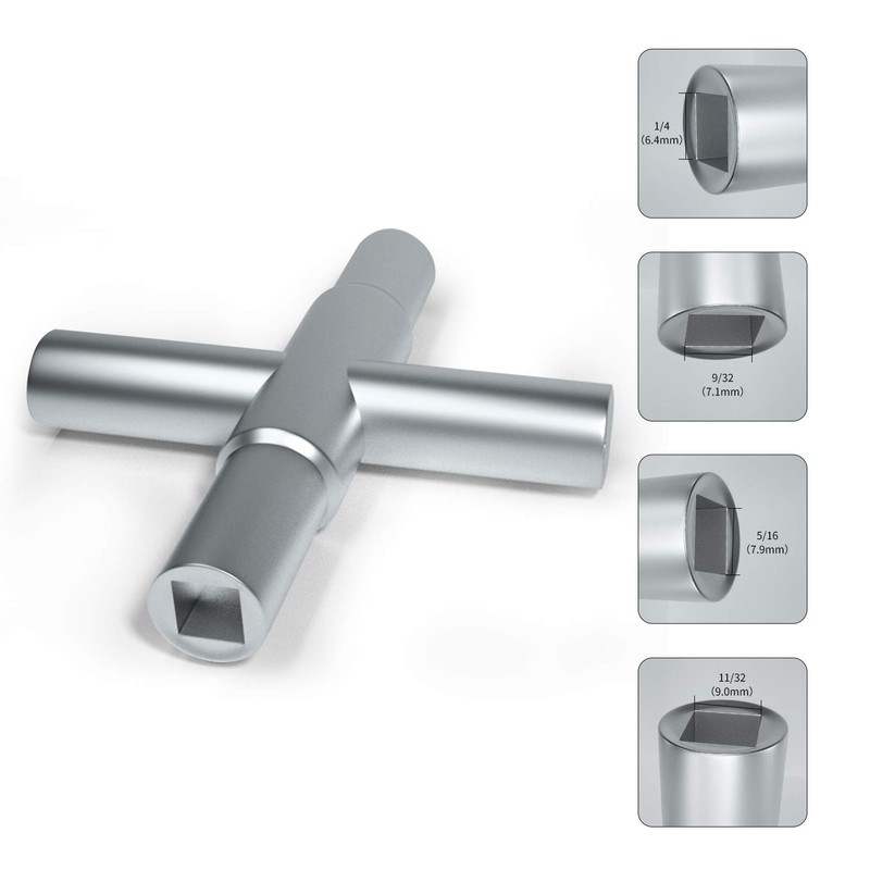 Sdstone Water Key Tool 4 Way Sillcock Key with 4