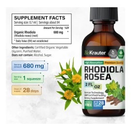 Rhodiola Rosea Gotas Estado Ánimo + Energía Y Memoria 59ml