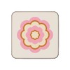4 Coaster Set 60s 70s Retro Flowers