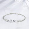 F.ZENI Women’s Bracelet 925 Sterling Silver Infinity Bracelet Sparkle Cubic