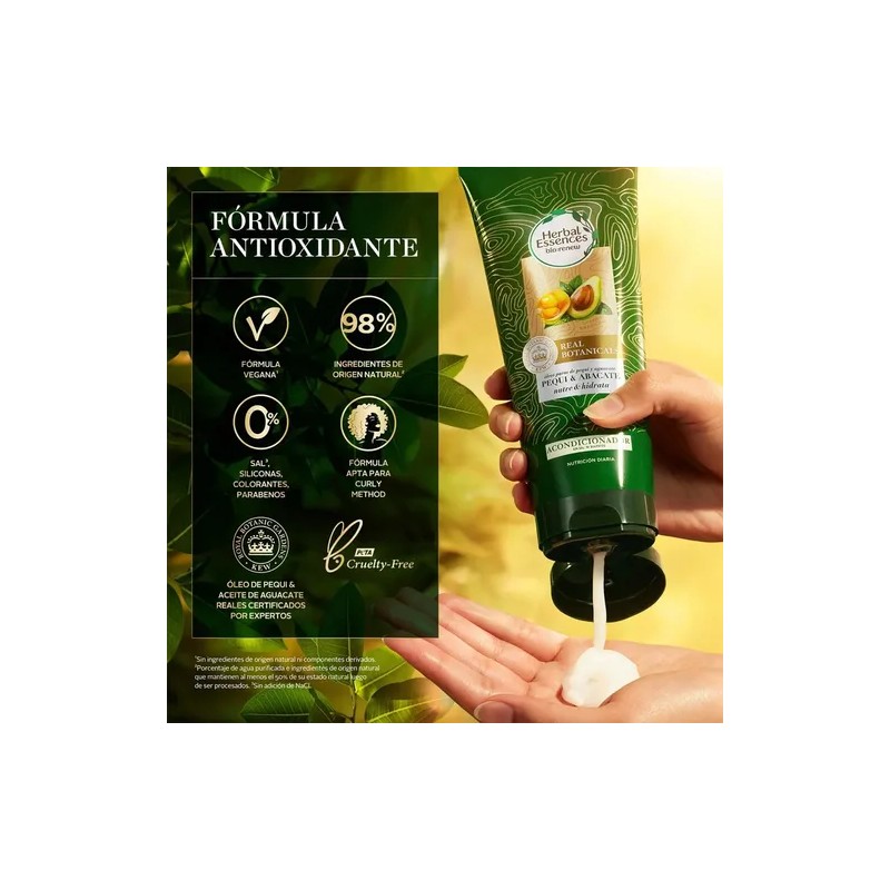 Acondicionador sin sal Herbal Essences Nutre e Hidrata 250 ml