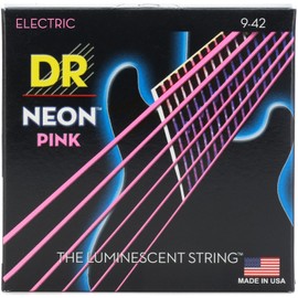 DR Strings HI-DEF NEON Cuerdas para Guitarra Eléctrica (NPE-9), Rosa