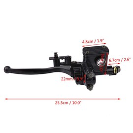 Candeon 22mm 7/8" Left Handlebar Brake Master Cylinder, Motorcycle Brake Lever Master Cylinder Lever Pump Motorcycle Handlebar Left Brake Clutch Master Cylinder for 50cc 110cc 150cc Quad Bike ATV