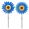 Yolyoo 6pcs Sunflower Lawn Pinwheels Wind Spinners Large Windmill Pinwheel