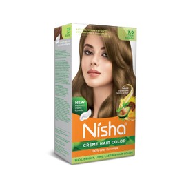 Nisha Creme Permanent Hair Color 100 percent Gray Coverage Hair Dye Pack of 6 Dark Blonde Vegan and Cruelty-Free Permanent Hair Color