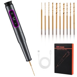 Diealles Shine HSS Titanium Coated Twist Drill Bit Set 10 Pieces 0.6-2.2mm Diameter 2.35mm Shank