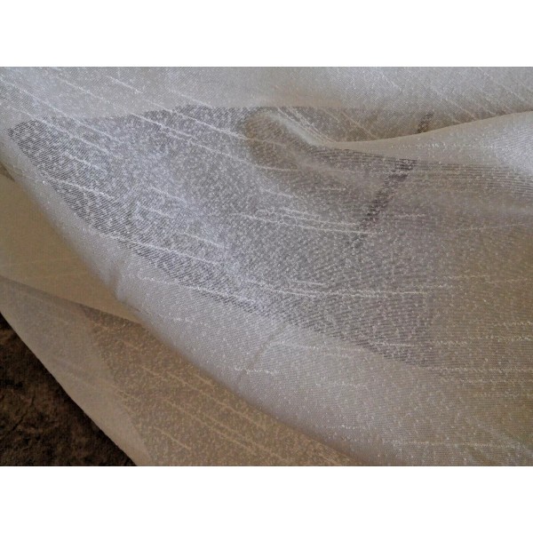 Unbranded Nubby BOUCLE SHEER DRAPERY FABRIC New IVORY 60 inch