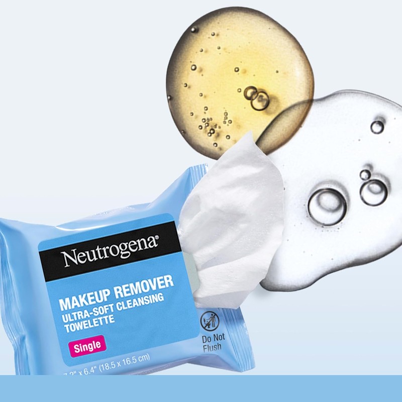 Neutrogena Makeup Remover Wipes Singles, Individually Wrapped, Daily Facial Cleanser