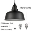 TENGIANTS Matte Black Pendant Light 3 Pack Industrial Pendant Lighting