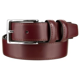 RB30 Casual or Dress Men's Genuine Leather Belt 1 1/8" Wide(Burgundy, 36)