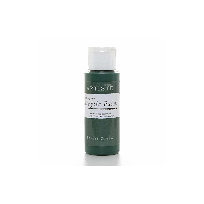 Artiste Acrylic Paint 59ml 2Oz Forest Green, Quick-Drying Professional Art,
