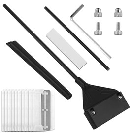 PEUTIER Algae Scraper for Glass Aquariums, 24.4 inch Extendable Handle Aquarium Scraper Scrubber Fish Tank Cleaner 2 in 1 Razor Scraper with 10 Blades Aquarium Cleaning Tools Fish Tank Accessories