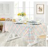 Newbridge Easter Sunshine Gingham 70 Inch Round Fabric Tablecloth, Indoor