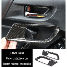 KELEIMAI Car Accessories Fit for Subaru BRZ Toyota 86 2012-2020 Inner Door Handle Cover Trim ( Carbon Fiber Style ) ABS 2 PCS