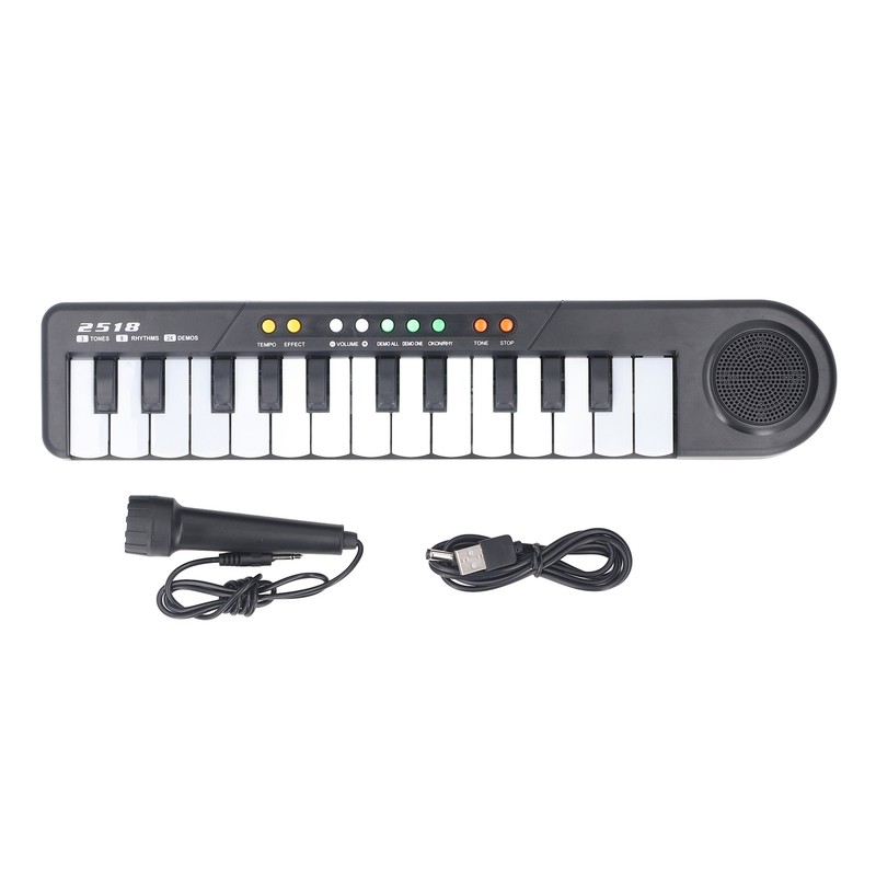 25 Keys Piano Keyboard Adjustable Tones Electronic Kids Keyboard Music