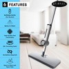 TIDYGO Spray Mop with Microfiber Cleaning Pads, Paddle Brush, 360°