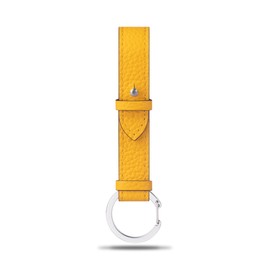 COGURE COPKRB Key Chain Bag Charm Genuine Leather Carabiner Ring Adult Accessory with Gift Box, gold+green