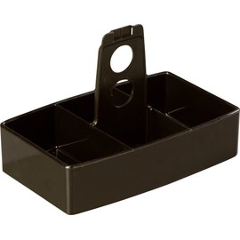 Carlisle 455103 Merchandiser Sugar Caddy with Organizer, 50 Packet Capacity, 4.5" H, 4.06" W, 6.5" L, Styrene, Black