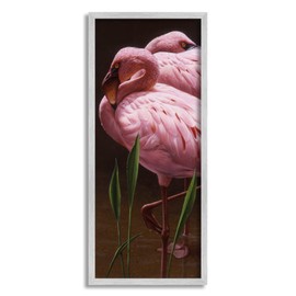 Stupell Industries Two Flamingos Pond Nature Framed Giclee Art, Design by Daniel Smith