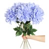 INSUNSIX Artificial Dahlia Flowers,6PCS Light Blue Flowers 23.62" Faux Dahlia