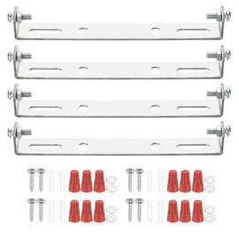 PATIKIL 125mm (4.92") Universal Light Fixture Mounting Bracket Kit, 4 Set Light Crossbar Ceiling Light Plate with Screw for Wall Light Ceiling Light Pendant Chandelier