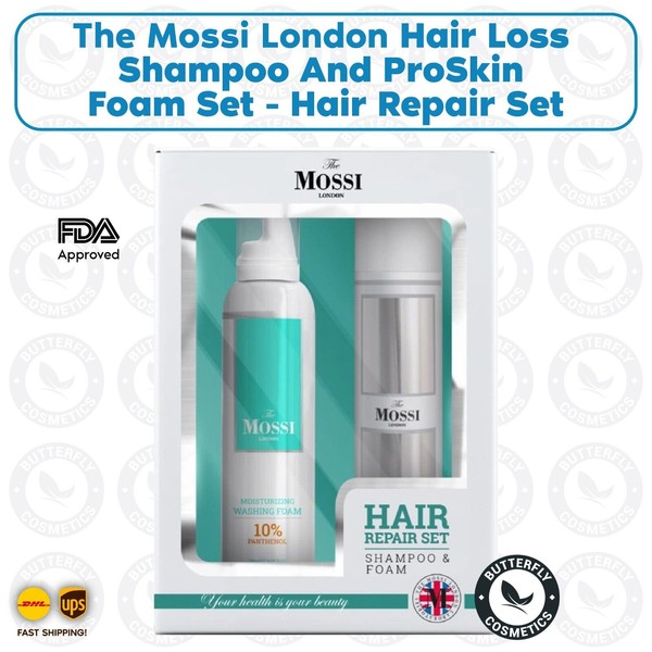 The Mossi London Hair Loss Shampoo And ProSkin Foam Set (Hair Repair Set)