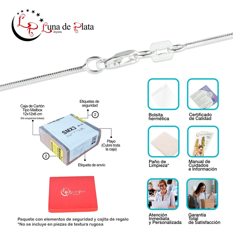 Cadena Cola De Rata 1 Mm de Ancho de Eslabon