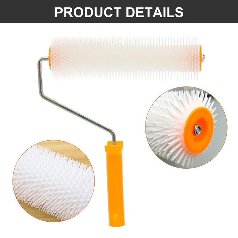 220mm Spiked Roller, Flooring Aeration Roller Self Levelling Tool, Roller