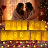 ARIKJ Will You Marry Me Light Up Letters Luminary Bags,