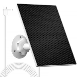 Solar Panel for Wyze Cam Outdoor,5W Solar Panel Charger Only Compatible with Wyze Cam Outdoor V2,IP65 Waterproof Solar Panel with 9.84Ft Charging Cable,360°Adjustable Mounting&Waterproof Plug